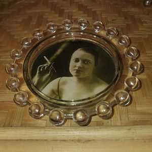 Vintage Imperial Candlewick Boopie Glass Ashtray 5”